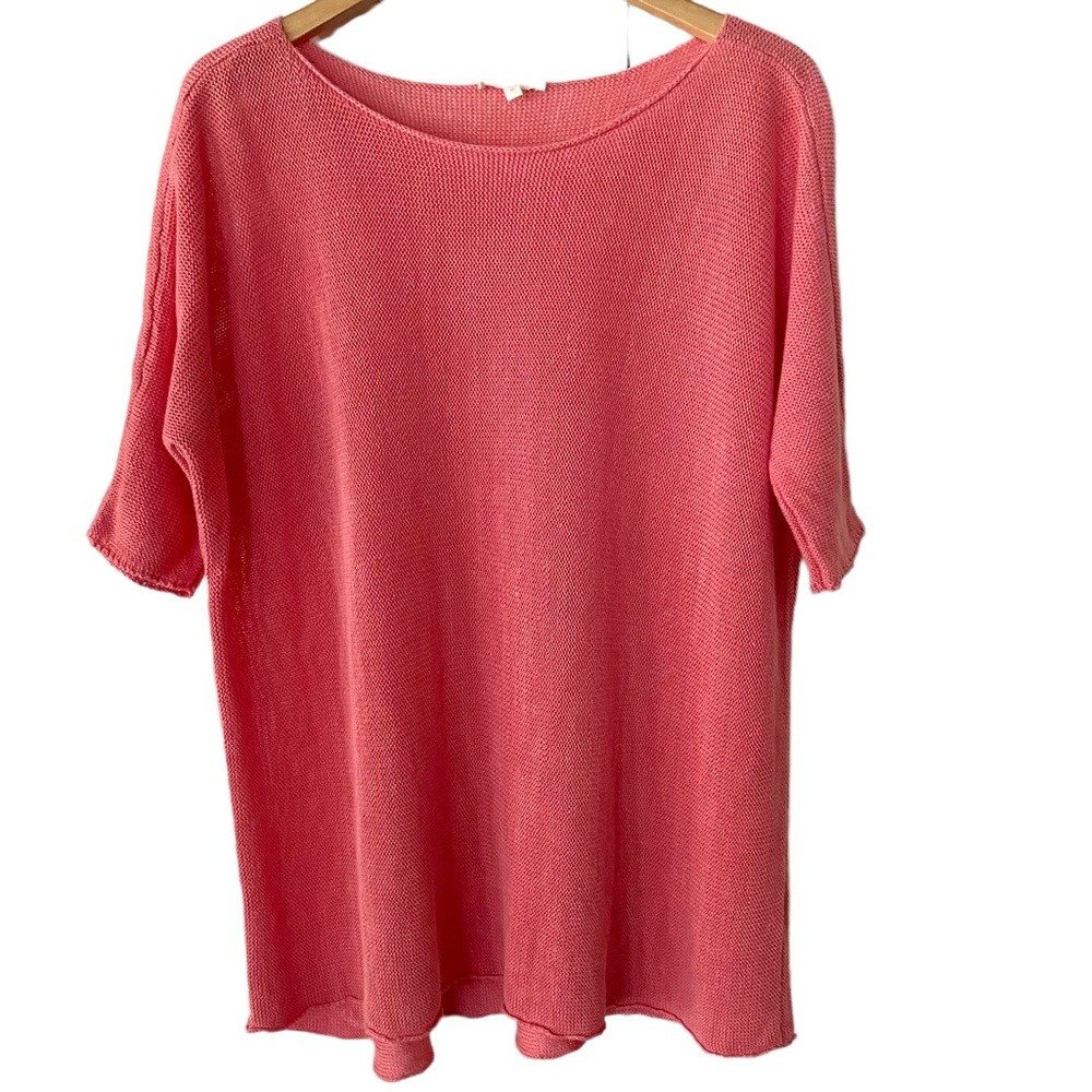EILEEN FISHER 100% Hemp Lightweight Oversized Sweater Top Medium